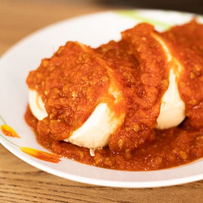 Prato Rondelli com molho ao sugo da Casa de Massas Artesanais na Mooca Pastifício Raviollini